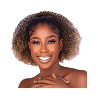 Imagem de Extensão De Rabo De Cavalo Afro Puff Cacheado Com Cordão Para Mulheres