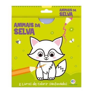 Imagem de Animais Da Selva - 2 Livros De Colorir Sanfonados