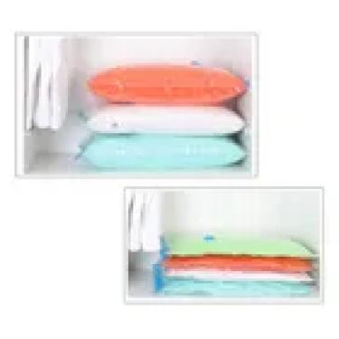 Imagem de Kit 5 Saco A Vácuo Organizador Edredom Grande Cobertor Malas