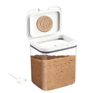 Imagem de XONYOOM Recipiente hermético de açúcar mascavo de 2 litros recipiente de armazenamento de açúcar mascavo para farinha, suprimentos de panificação, café