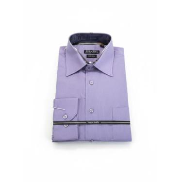 Imagem de Camisa Masculina Social Roxa Manga Longa Diament - Estilo e Conforto, 