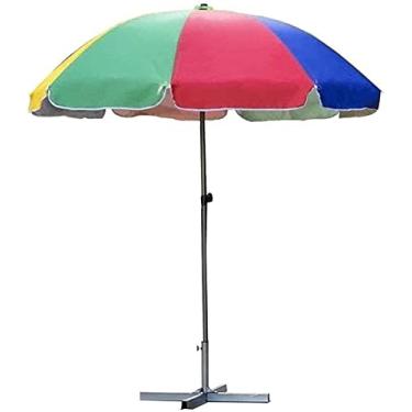 Imagem de SGeneE Guarda-sóis de jardim, pátio, praia, calor e proteção UV, guarda-sóis à prova de chuva, pátios ao ar livre, mercados comerciais, piscinas de acampamento (cor 2 m)