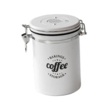 Imagem de Baoblaze Recipiente hermético para grãos de café, pote portátil e organizador com tampa marcadora de data, em aço inoxidável, Grande