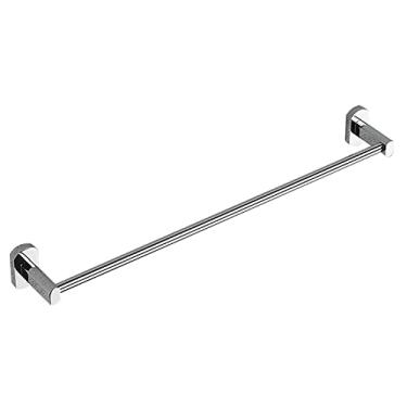 Imagem de Toalheiro de chuveiro de cobre espesso para banheiro, base quadrada engrossar haste dupla barra de toalha de pólo único, armazenamento e organização para toalhas, toalhas de banho/70 cm/-pequeno