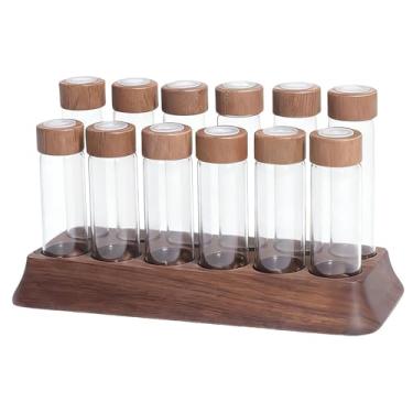 Imagem de MotiveTech Recipiente tubular para armazenamento de grãos de café, expositor para varejo, balcão, à prova de poeira, pote hermético para bar, adega de grãos de, 6 S 6 L