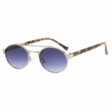 Imagem de Óculos de Sol Ovais com Armação Pequena e Lentes Degradê, Proteção UV400, Ideais para Esportes ao Ar Livre, Corrida e Ciclismo, Estampa de Leopardo Cinza