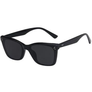 Imagem de Óculos de Sol Jelly Color Rice Nail Cat Eye Unissex com Proteção UV400 para Esportes ao Ar Livre, Corrida e Ciclismo, Preto e Cinza