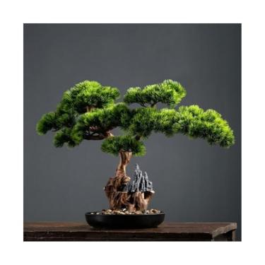 Imagem de Ornamentos decorativos de árvore de simulação de plantas falsas Zen Feng Shui bonsai de alta qualidade decoração de vegetação de árvore falsa