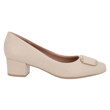 Imagem de Scarpin Usaflex Salto Bloco Enfeite Feminino