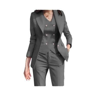 Imagem de Blazer Slim Fit Para Mulheres, Moda De Outono De Alto Padrão Para Escr