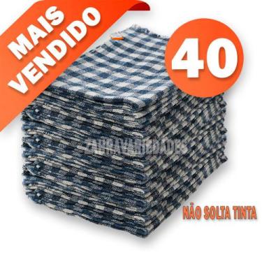 Imagem de Kit Pano De Chão Xadrez Medidas 45x68cm Saco de limpeza xadrez, pano d