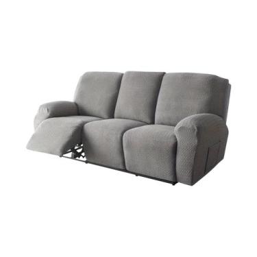 Imagem de Capa De Sofá Elástica De Cor Sólida Para Poltrona Reclinável 1/2/3/4 L