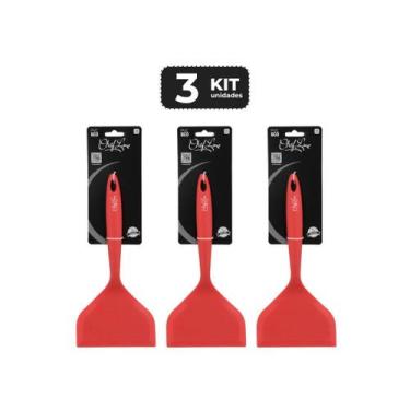 Imagem de Kit 3 espatula de silicone de boca larga 25 cm - Chef Line