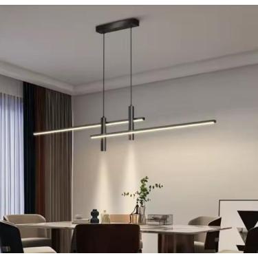 Imagem de Pendente moderno slim minimalista 2 mini dicroicas e 2 perfis lineares