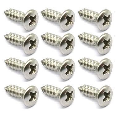 Imagem de 12 Parafusos p Jack Plate Tampo guitarra Cromado MXP 2995OVL
