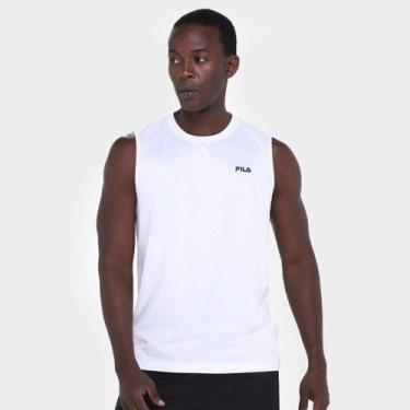 Imagem de Regata Fila Myler Masculina, Branco, Preto, P