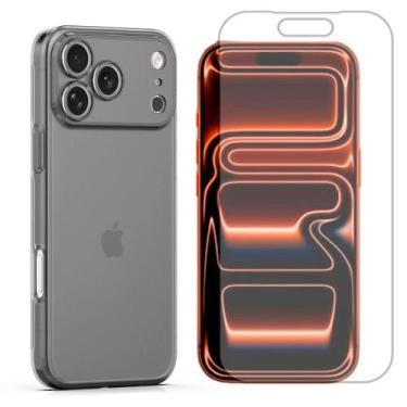 Imagem de Capa Ultra Slim Para iPhone 17 Pro + Pelicula Hidrogel Cor:Preto - GR 