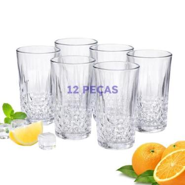 Imagem de Conjunto 12 Copos Lily Vidro 280ml Kit Servir Bebidas Restaurante Bar 