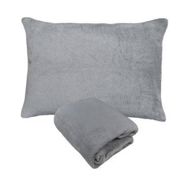 Imagem de Kit Fronha e Lençol com Elástico Berço Americano Plush Microfibra Flee