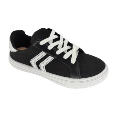 Imagem de Tênis Moleca Sider Napa 5796106 - Feminino, Preto/Branco, 36