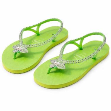 Imagem de Chinelo Havaianas Tamanho 41-42 CUSTOMIZADA Tropical Verde Neon Sandal