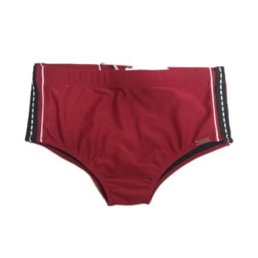 Imagem de Sunga Lisa Adulto Fita Lateral - Sol e Água, Vermelho, M