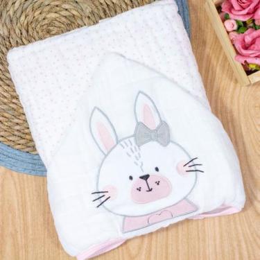 Imagem de Toalha de banho para bebê fralda soft com capuz - Era Uma Vez