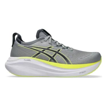 Imagem de Tênis Asics Gel-Nimbus 27 Masculino - Cinza+Amarelo
