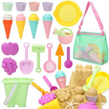 Imagem de Conjunto de 23 peças Beach Sand Toys Tagitary com moldes para bolo de 