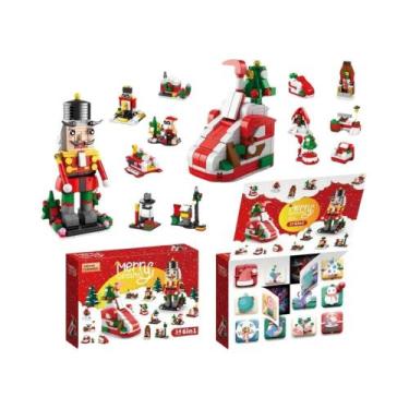 Imagem de Blocos De Montar De Aldeia De Natal: Árvore De Natal, Peças De Encaixe
