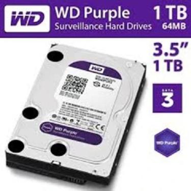 Imagem de Hd Sata WD10PURZ 1TB Purple Surveillance Cftv Dvr Nvr Compativel com I