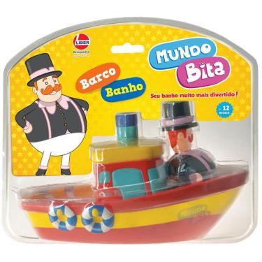 Imagem de Barco Banho Vinil Mundo Bita Saboneteira Lider Brinquedos