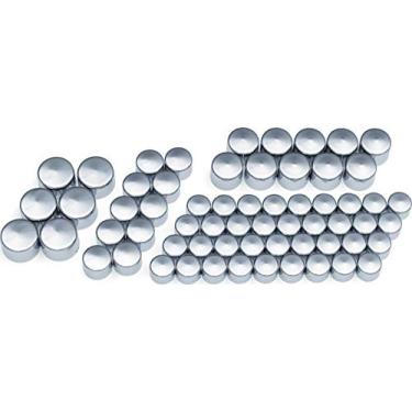 Imagem de Kuryakyn 2452 Motorcycle Accessory: Kool Kaps Engine Bolt Head Covers/Topper Caps for Harley-Davidson Evolution, Twin Cam Motorcycles, Gloss Black, Complete Kit