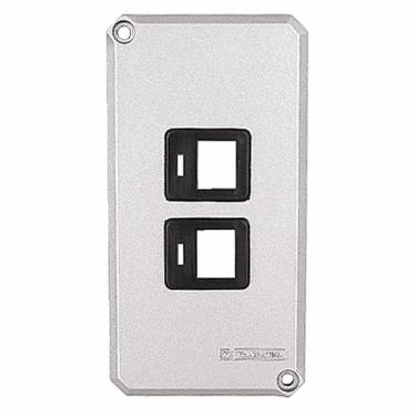 Imagem de Tampa para condulete 1" com 2 postos com suporte para RJ Tramontina