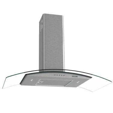 Imagem de Coifa Parede Vidro Curvo Clean Kromanox 4 à 6 Bocas 90cm - Nardelli