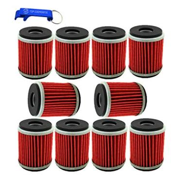 Imagem de TC-Motor 10 peças filtro de óleo de reposição para 5D3-13440-09-00 para WR250F YZ250F WR450F YZ450F 2003- Corrente para WR250XR Raptor 250 2008- Corrente para YFZ450 2004- Corrente para YFZ450R 2009 - Corrente