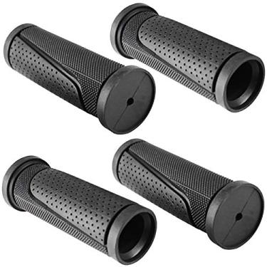 Imagem de Lomodo 2 pares de manoplas de borracha para bicicleta curtas mini guidão de bicicleta para meninos e meninas, bicicleta (9 cm x 2,5 cm)