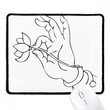 Imagem de Tapete de borracha para jogos Culture Hand Lotus Line com padrão de desenho