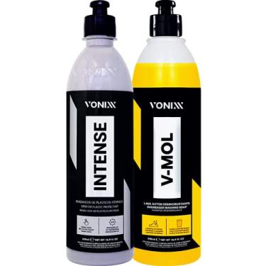 Imagem de Kit Detergente Automotivo Shampoo Sujeira Pesada V-Mol 500ml + Revitalizador de Plasticos Internos Intense