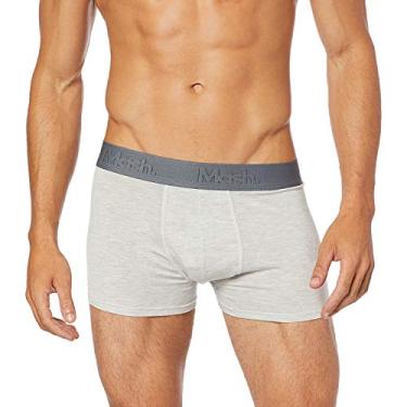 Imagem de Cueca Boxer Viscose Elast Bord, Mash, Masculino, Cinza Claro Mescla, G