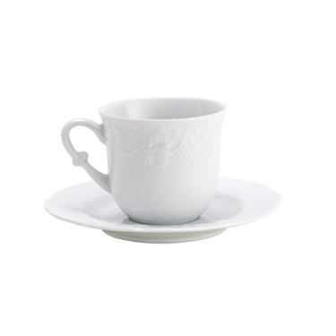 Imagem de WOLFF - Conjunto 6 Xícaras de Chá de Porcelana Limoges com Pires Vendange 200ml