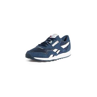 Imagem de Reebok Tênis masculino clássico de nylon, Team Navy/Team Navy/Platinum, 11
