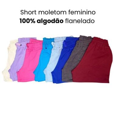 Imagem de Shorts Moleton Flanelado Tamanho Médio - Aurora