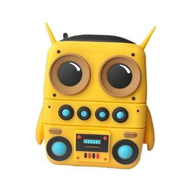 Imagem de UGPLM Wirelesses alto-falante baixo canhão presentes internos multifuncional mini robô estéreo subwoofer para casa, esporte acampamento praia chuveiro