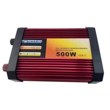 Imagem de Inversor Tensão 500w 12v Para 220v Veicular Transformador Conversor Com Tomada Padrão E Usb