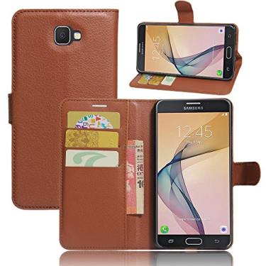 Imagem de Capa para Samsung Galaxy J7 prime â€“ Capa carteira flip de couro PU de para Samsung Galaxy J7 Prime, capa de proteção de telefone estilo empresarial, capa com [compartimentos para