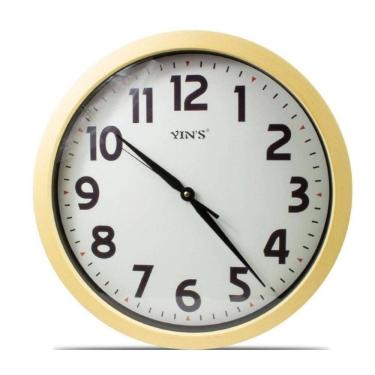 Imagem de Relógio de Parede Redondo Yin`s Madeira Clara 43,5cm