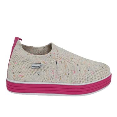 Imagem de Tênis Infantil Molekinha Slip-on Knit Off White - 28