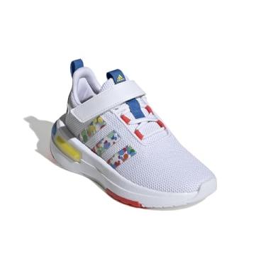 Imagem de adidas Gancho e laço unissex infantil Racer Tr23, Branco/vermelho brilhante/azul royal brilhante, 18