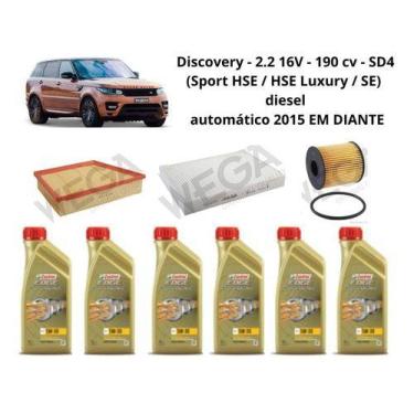 Imagem de Kit revisao troca de oleo land rover discovery 2.2 15 diante - CASTROL